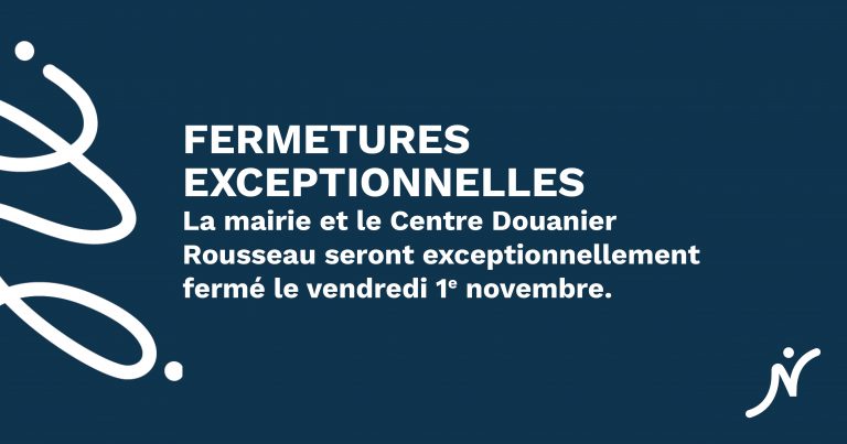 Fermetures exceptionnelles : Mairie & Centre social